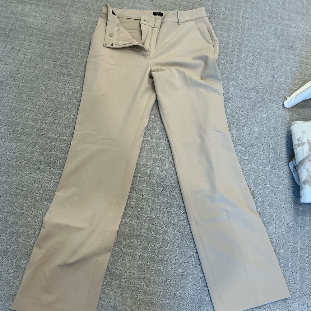 Womens express editor mid rise bootcut light tan dress pants size 10 VGUC